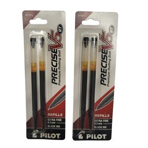 Pilot Precise V5 RT Refills Extra Fine 0.5mm Black Ink 2-Pack
